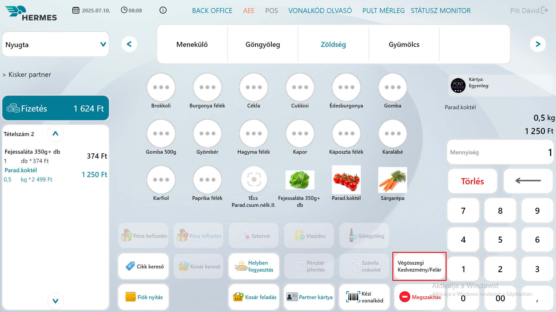 KASSZA – ENGEDMÉNY – DataEdge